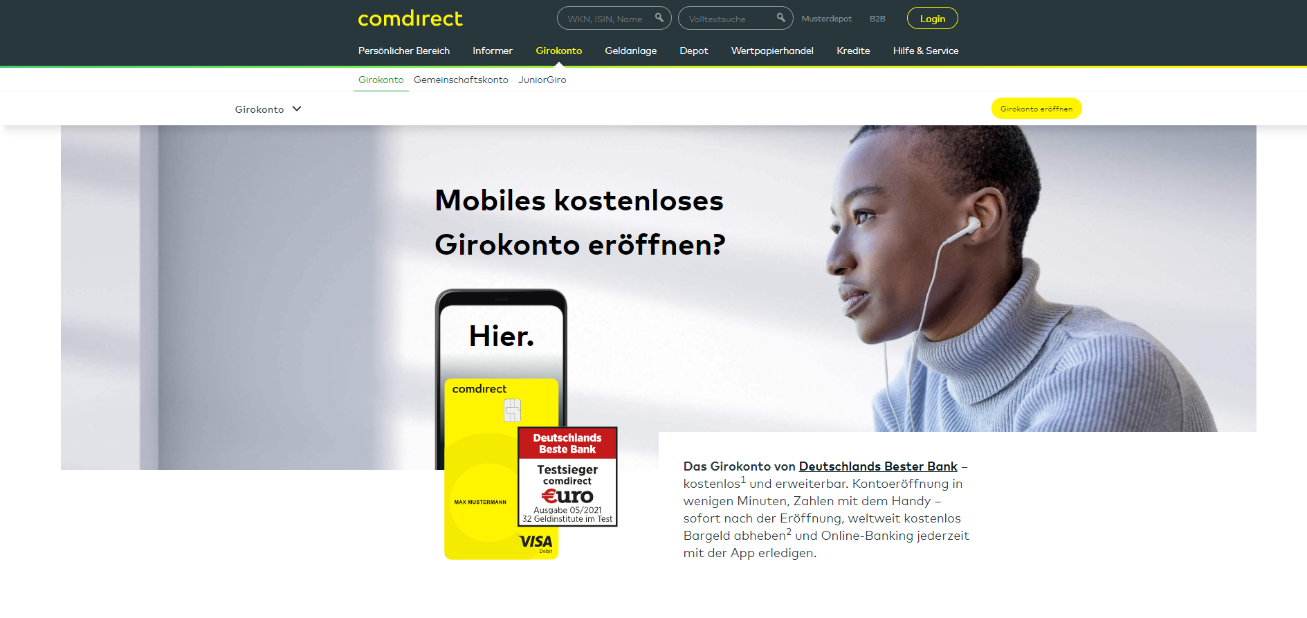 Comdirect Girokonto Jetzt Er Ffnen Pr Mie Holen